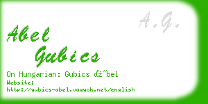 abel gubics business card